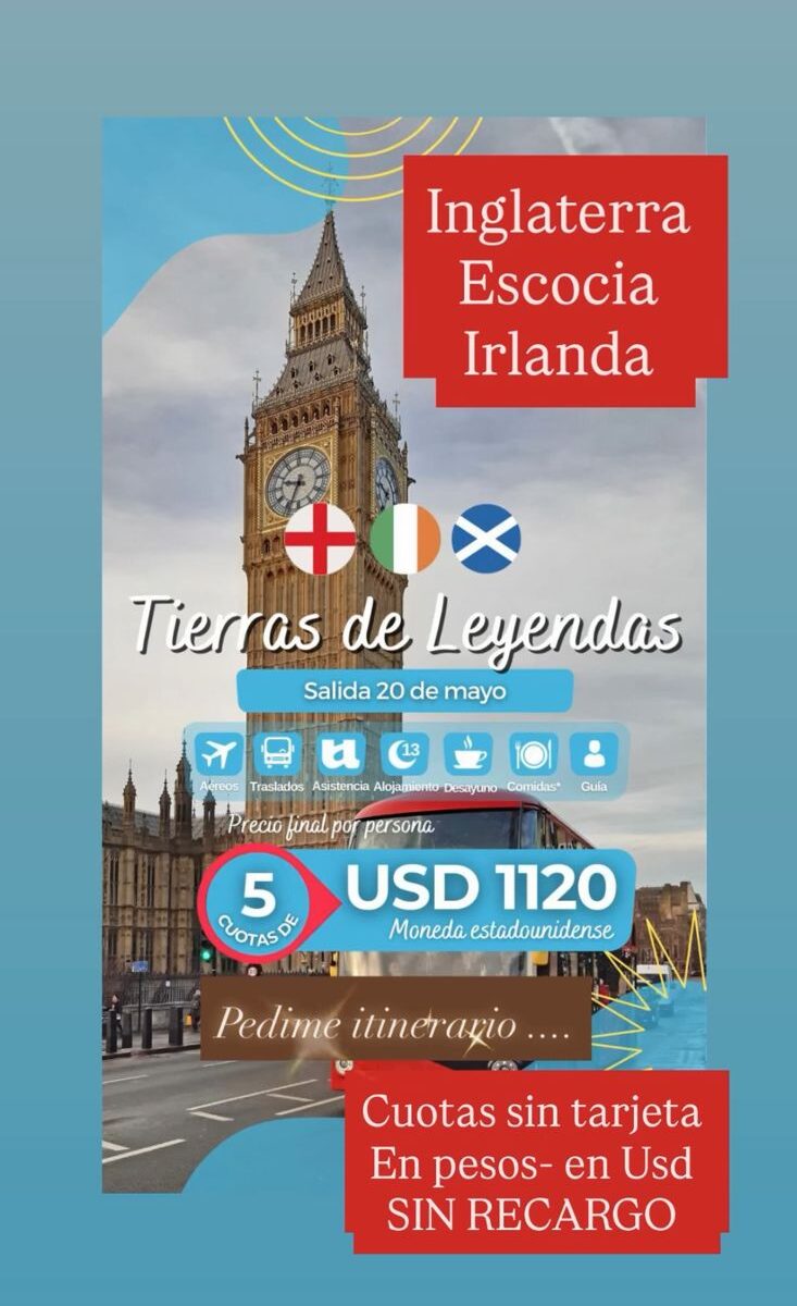 Tierra de Leyendas: Inglaterra, Irlanda, Escocia.