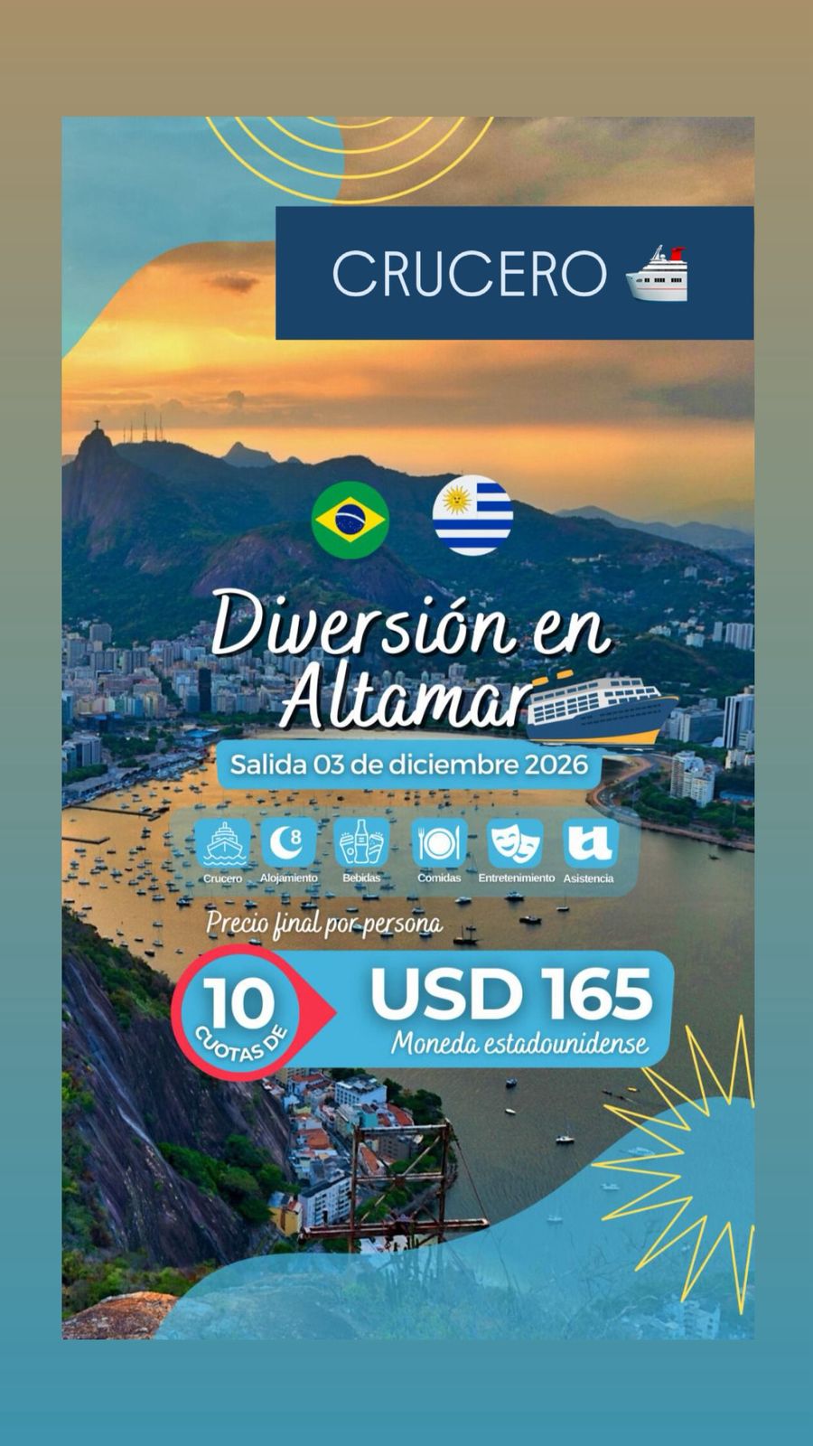 Crucero Uruguay Brasil MSC Splendida